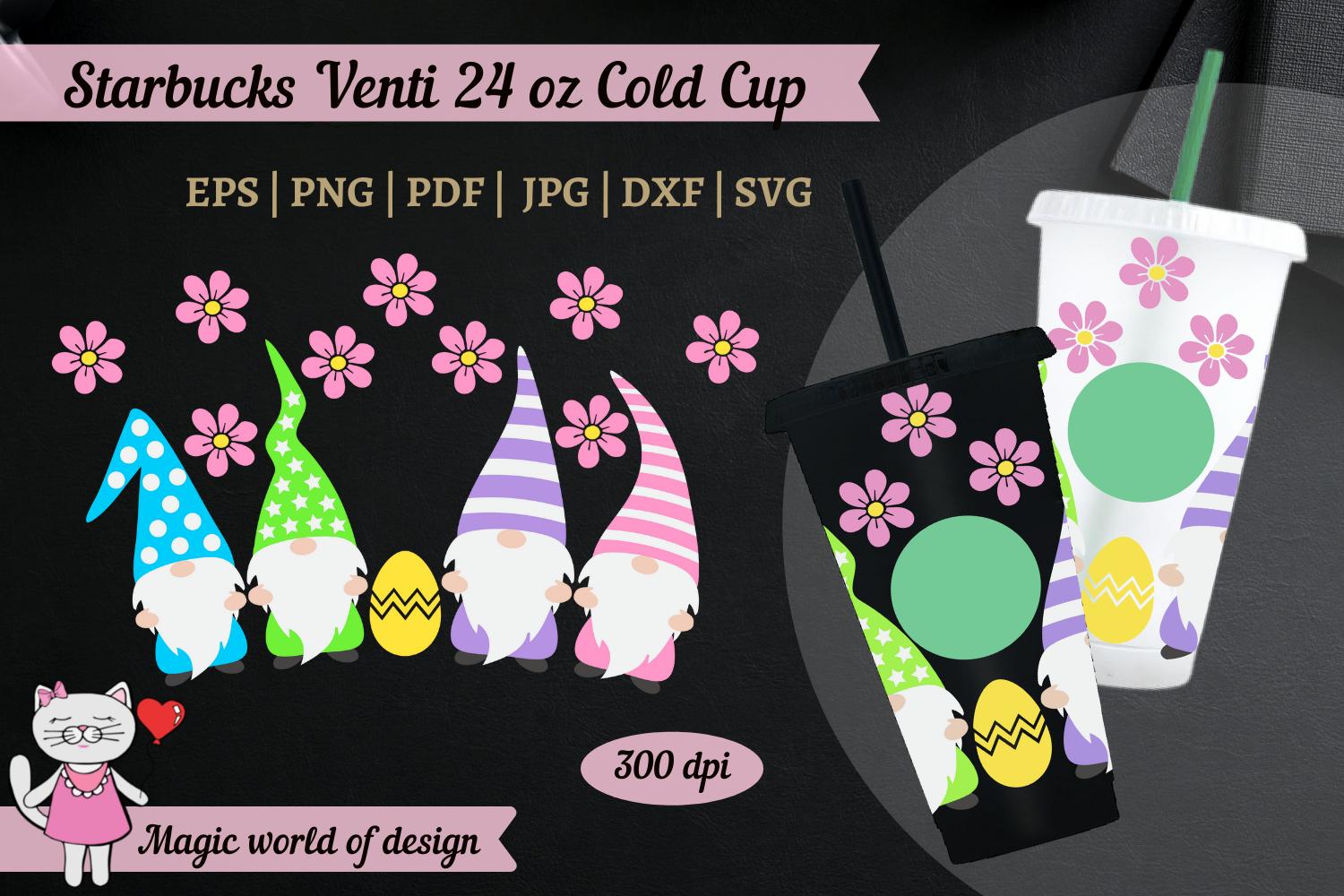 Happy Easter Gnomes Starbucks 24oz