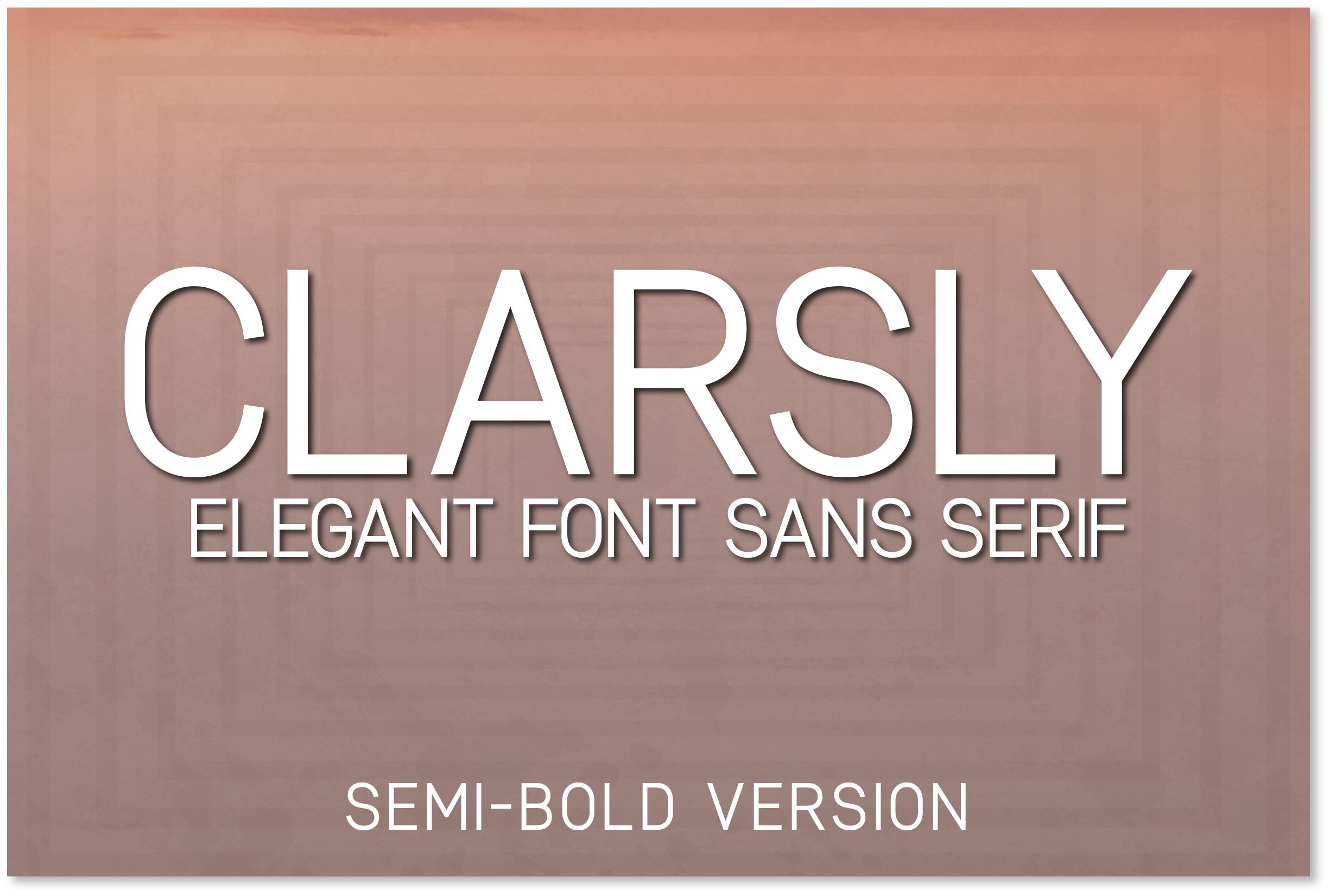Clarsly Semi-Bold Font