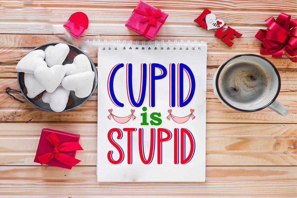 Valentine Svg Design, Cupid is Stupid